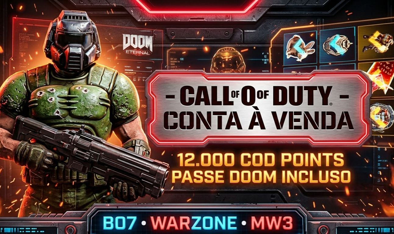 Conta call of duty bo7/warzone/mw3 com 12k COD points e passe doom