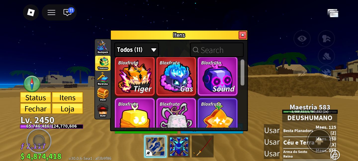 Conta blox fruits com kitsune perm