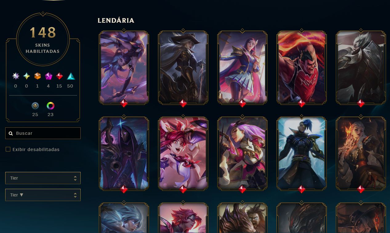 Conta LVL 361, 148 skins com Leblanc Lenda Ascendida , Katarina PRESTIGIO