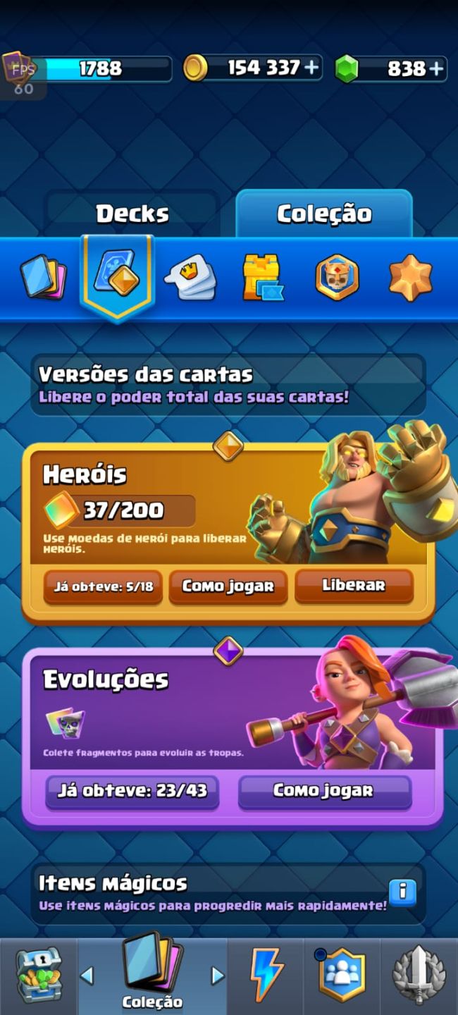 Clash Royale | Torre Nível 15 | 10.808 Troféus | Arena 26 | Evoluções 23/43