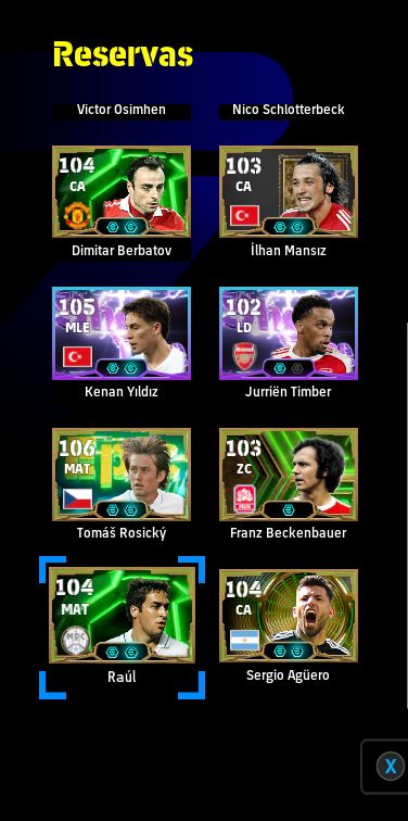 CONTA STEAM eFOOTBALL FORÇA 3244 | GARETH BALE 107, PATRICK VIEIRA 106, MESSI