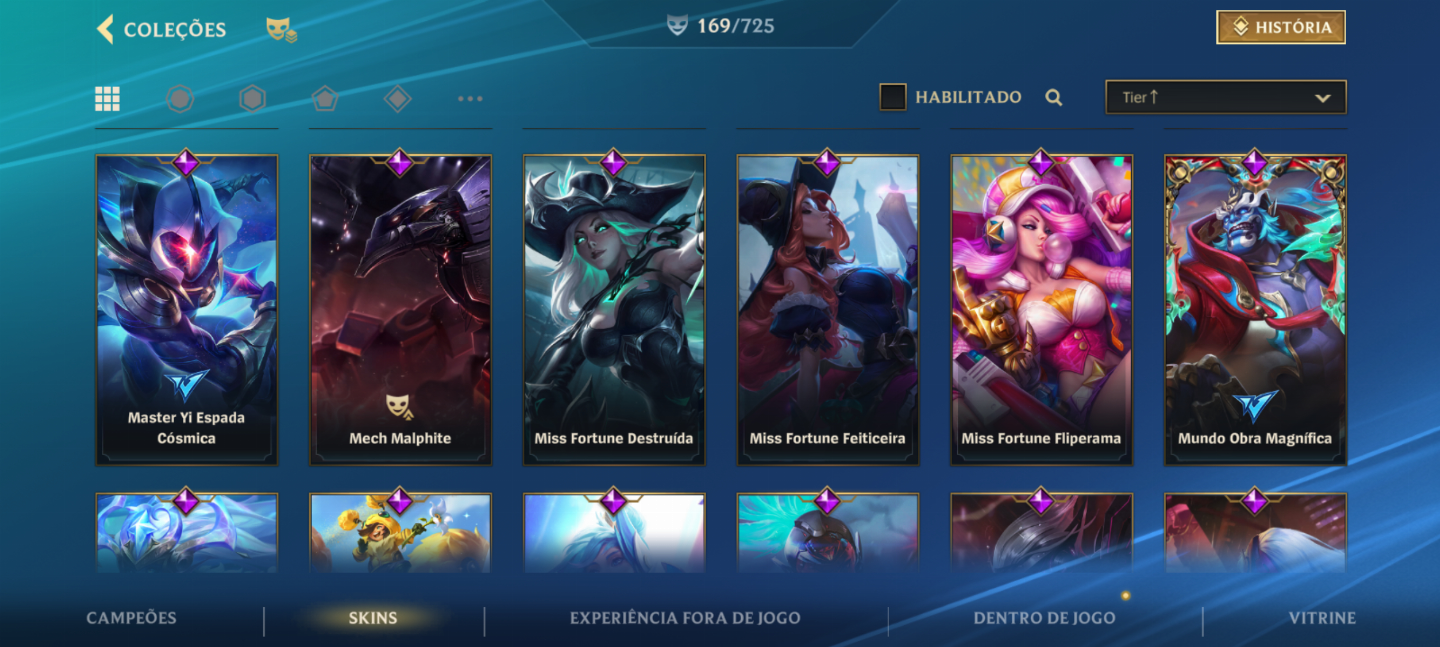 CONTA WILD RIFT(176 SKINS, INCLUINDO PASSES E SKINS MÍTICAS)