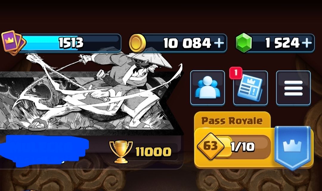 CONTA CLASH ROYALE 11000 TROFÉUS