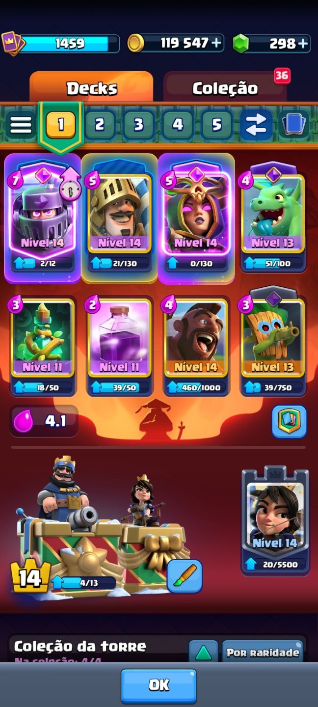 CONTA CLASH ROYALE 8 EVO
