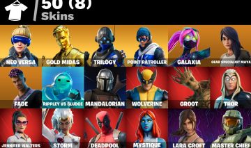 CONTA FORTNITE FA [50 SKINS] | GOLD MIDAS | NEOVERSA | LARA CROFT | MASTER CHIEF
