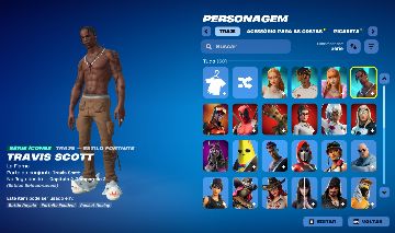 PREÇO BAIXÍSSIMO - TRAVIS SCOTT + SKINS TRYHARD - 60 SKINS - BRNDE INSANO!