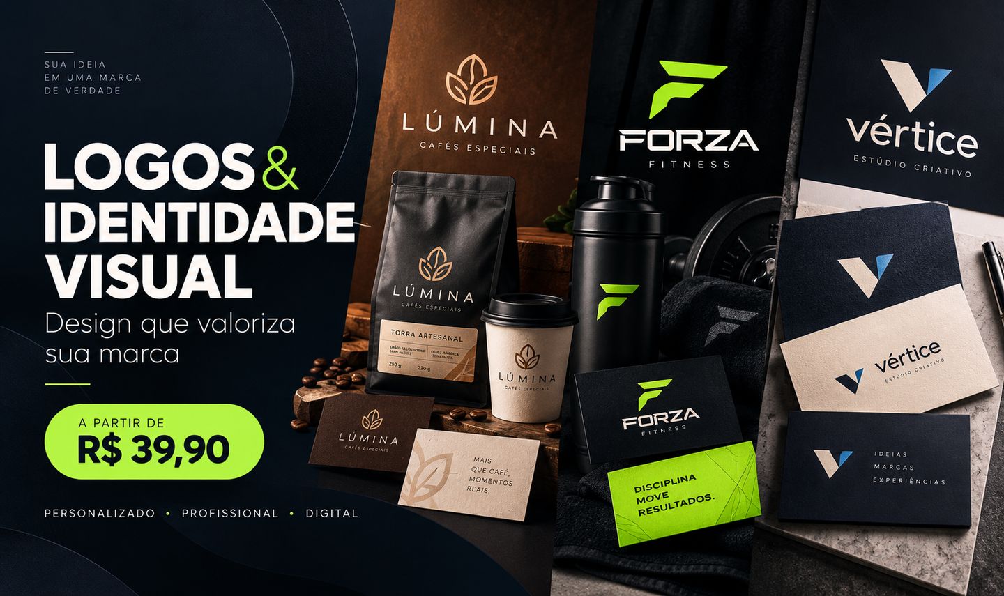 CRIAÇÃO DE LOGO PROFISSIONAL | IDENTIDADE VISUAL PERSONALIZADA | DESIGN PREMIUM