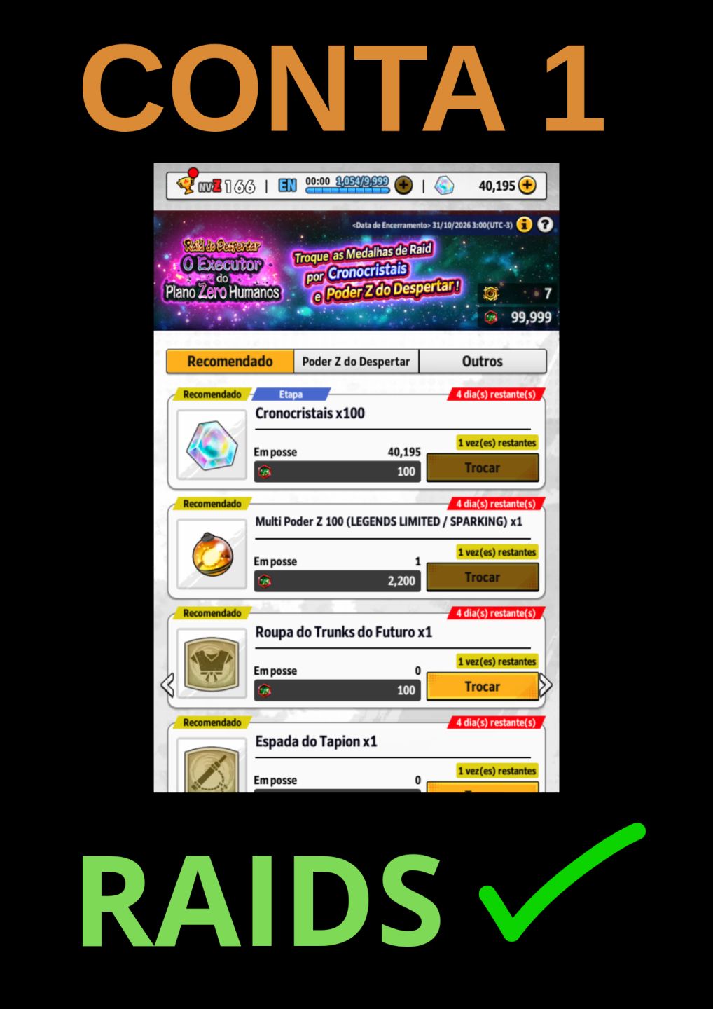 DRAGON BALL LEGENDS/DB LEGENDS/ DBL - ESCOLHA A SUA CONTA