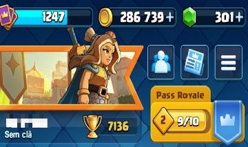 CONTA DE CLASH ROYALE 9 ANOS!