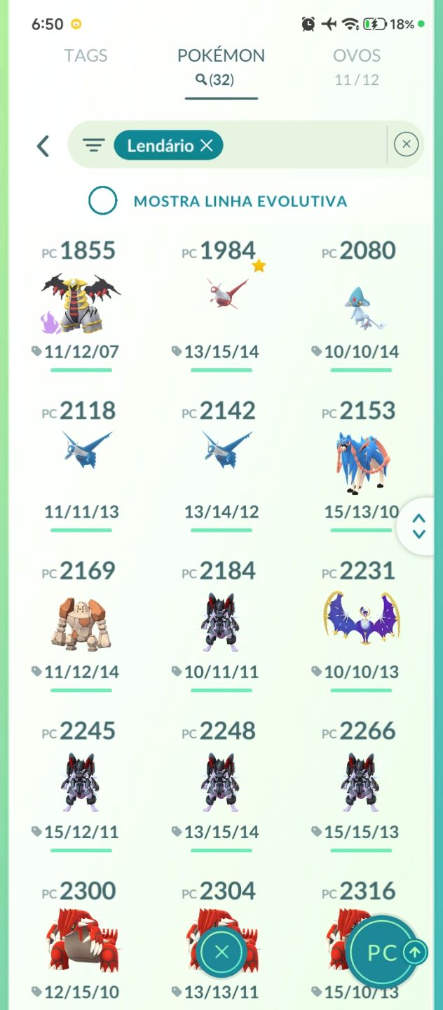 Conta Pokémon Go, Nível 42, 31 lendários, 22 shinys com Pikachu cosmog shiny