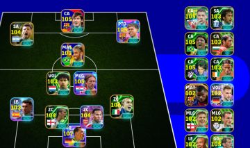 Conta efootball com Neymar, Messi e Yamal do Pack