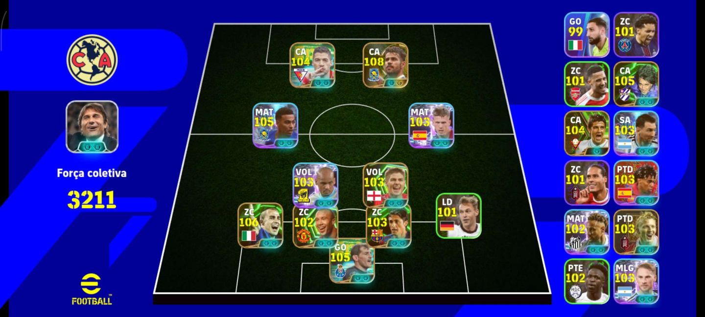 Conta efootball full/ Antiga
