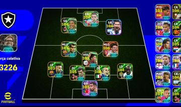 Efootball Mobile +3226 de força, D.Rice- Rivaldo- Ronaldinho