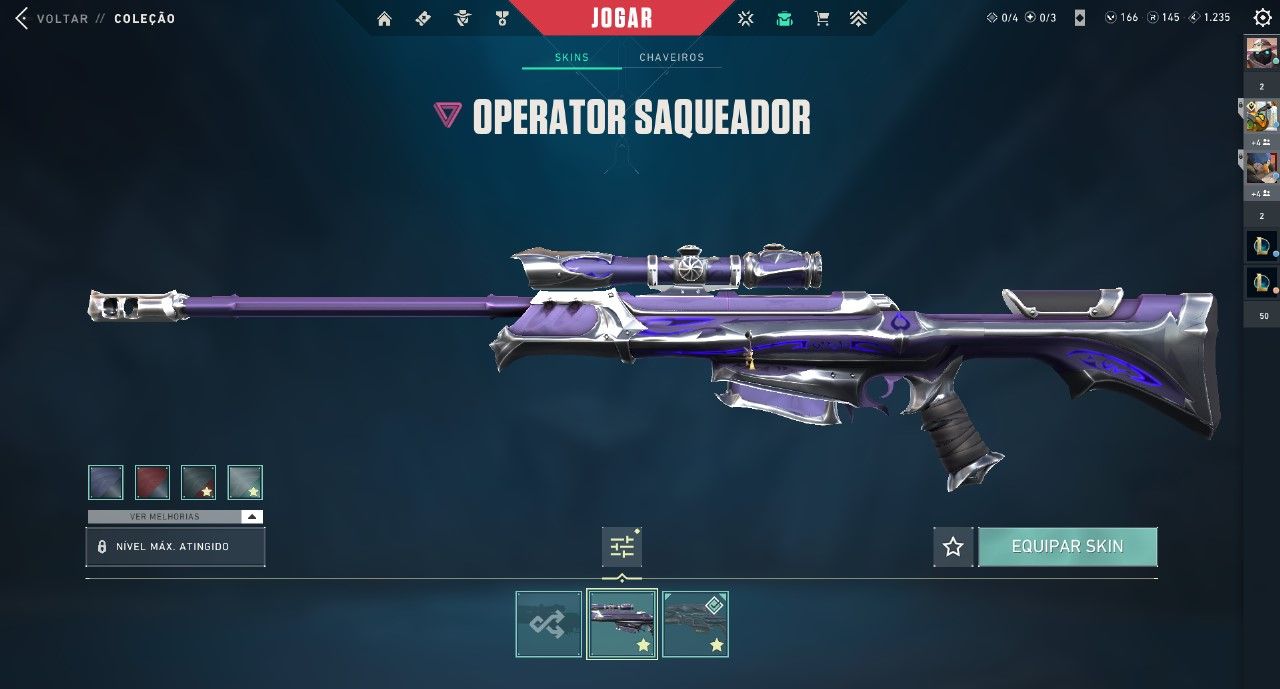 CONTA DE VALORANT COM MAIS DE 20 SKINS RARAS