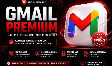 Conta Gmail de 1 a 5 anos com 2FA e e-mail de recuperação configurado.