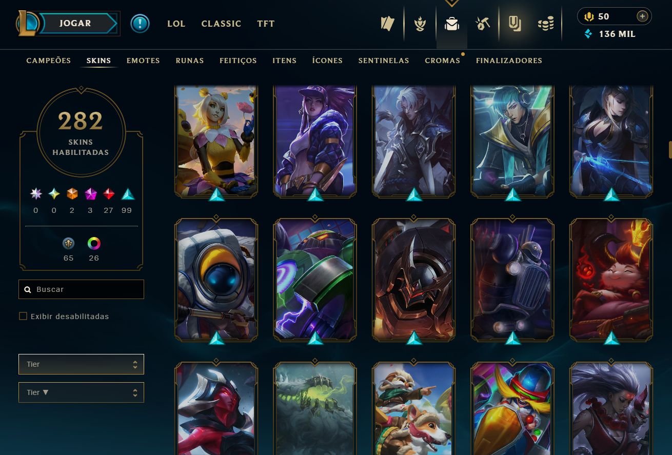CONTA GOLD IV - 282 SKIN - FULL CHAMP + PREÇO BAIXISSIMO! - 100% SEGURA!