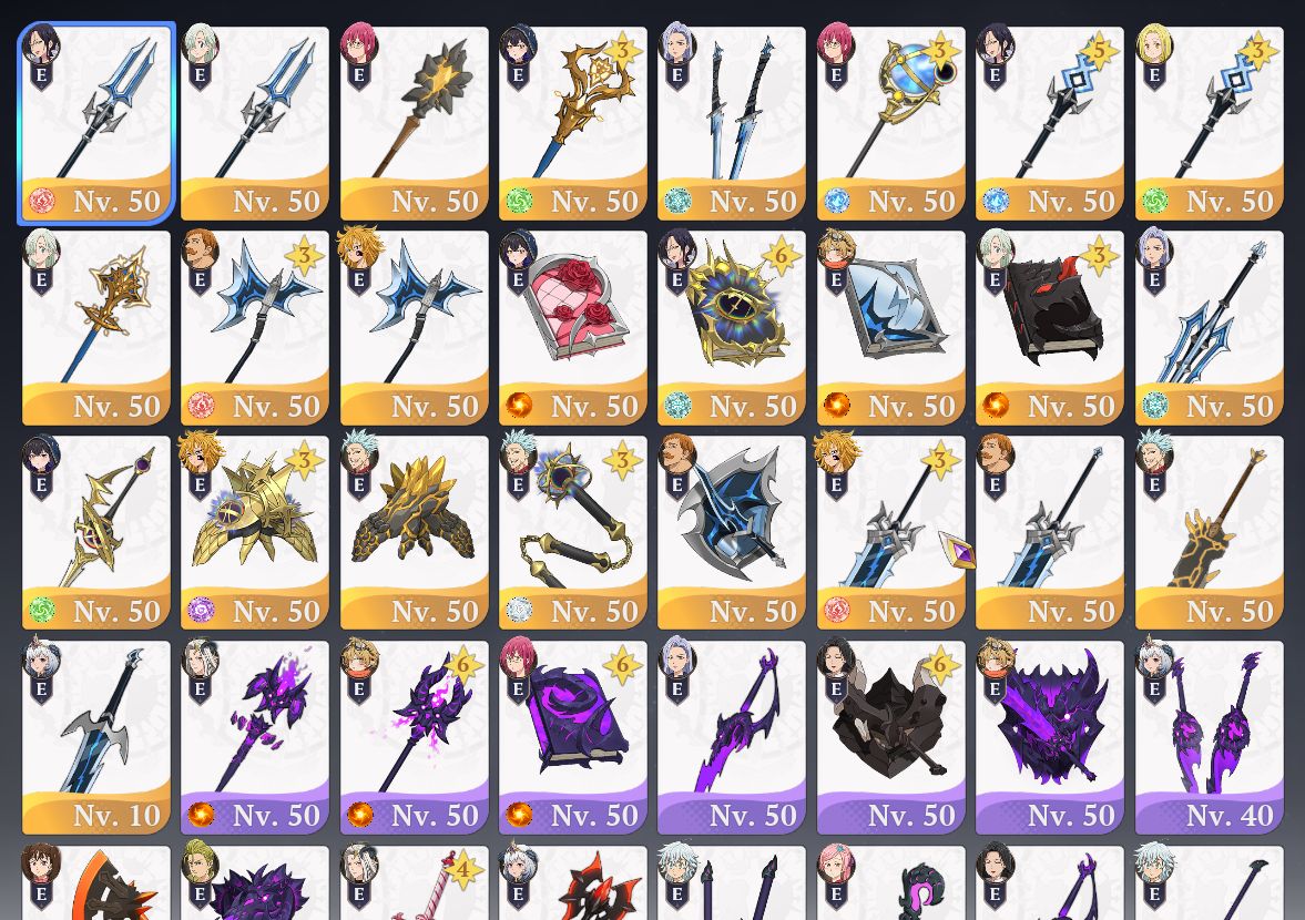 Conta 7DS Origin Com Todos 7 Pecados