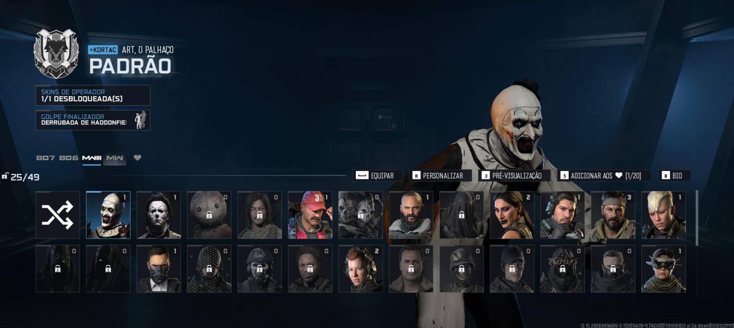 CONTA WARZONE IRIDESCENTE E MUITA SKIN