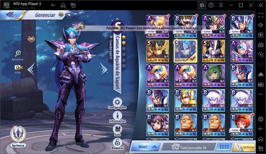 Contas Reroll! Servidor novo ( A150) Saint Seiya Awakening
