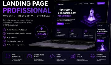 Criação de Landing Page Profissional | HTML, CSS e Design Responsivo