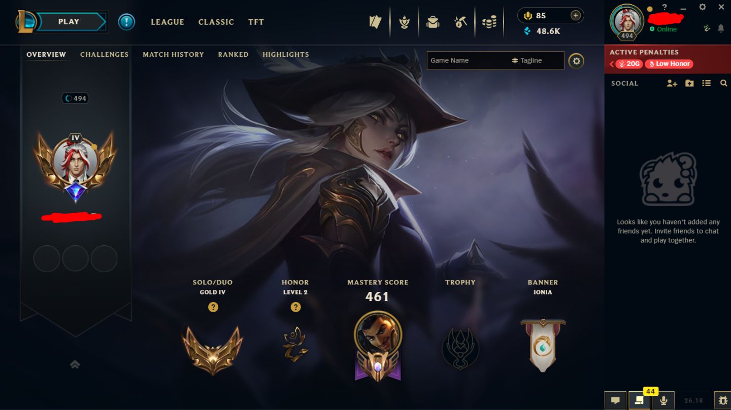 Conta Gold 4 80% Winrate TODOS OS CHAMPIONS