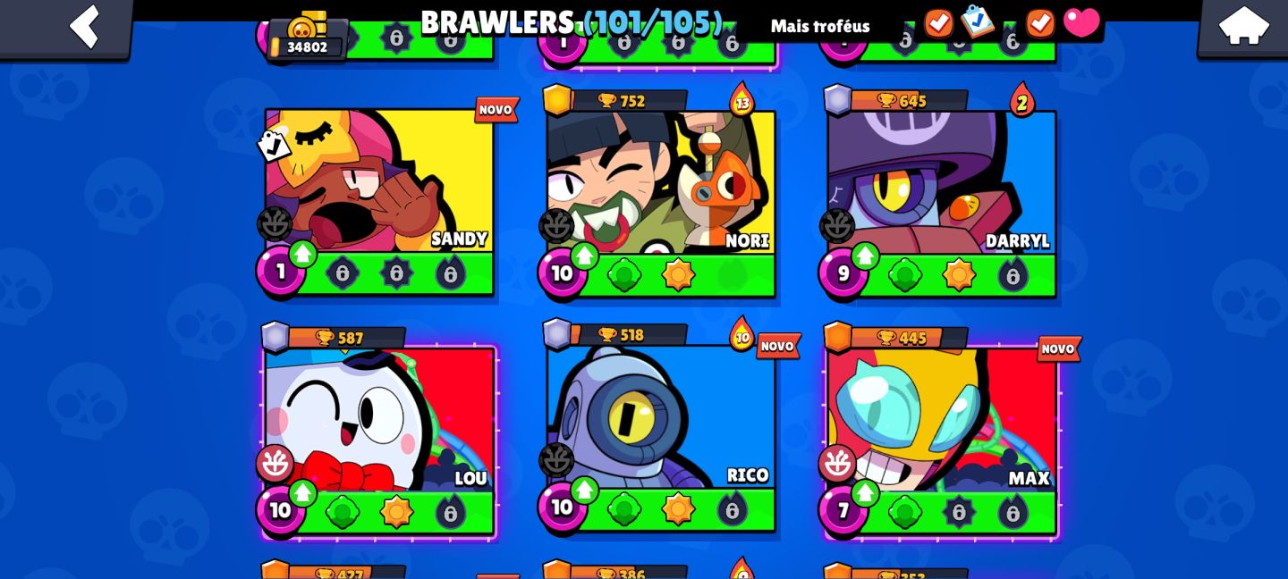 CONTA DE BRAW STARS COM 34K DE TROFÉUS