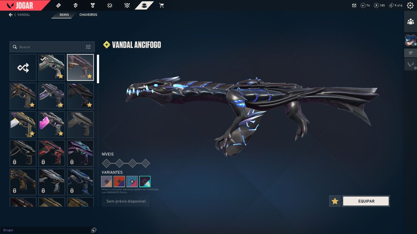 CONTA VALORANT 7 VANDALS KARAMBIT 2 SHERIFF 2 PHANTON OPERATOR GUARDIAN +2 PASS