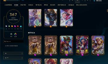 CONTA LVL 764 GOLD III, 367 SKINS, 3 ULTIMATES, TODOS ETERNOS SERIE I E II