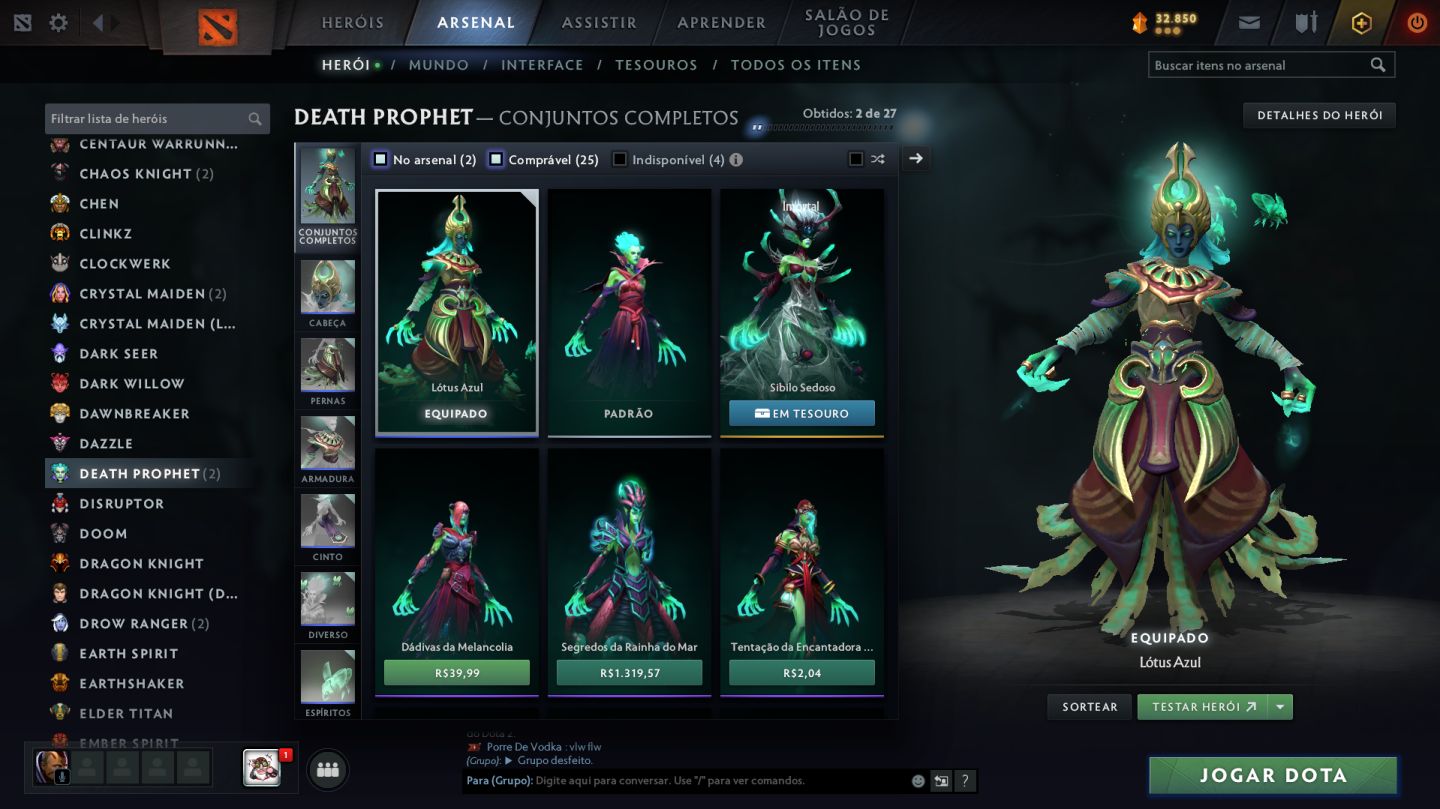 Conta Dota 2 Cruzado 2 Behavior 11.981/12.000 - 1.859 MMR Main Pool