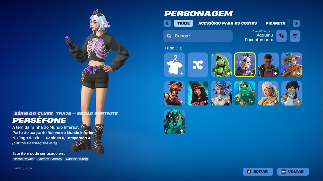 Conta de Fortnite Billie Elish