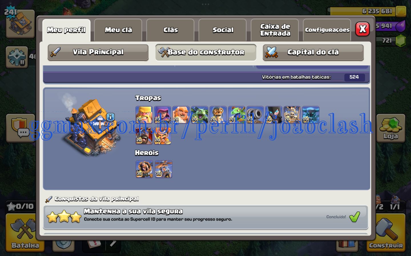 CONTA COC CV18 FULLZÃO | HERÓIS FULL | EQUIPES TOP | COMPETITIVA