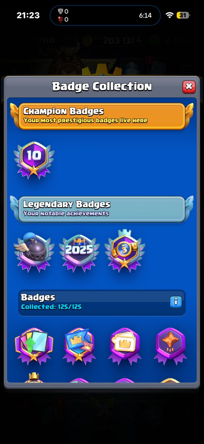 CONTA CLASH ROYALE 14k TROFÉU