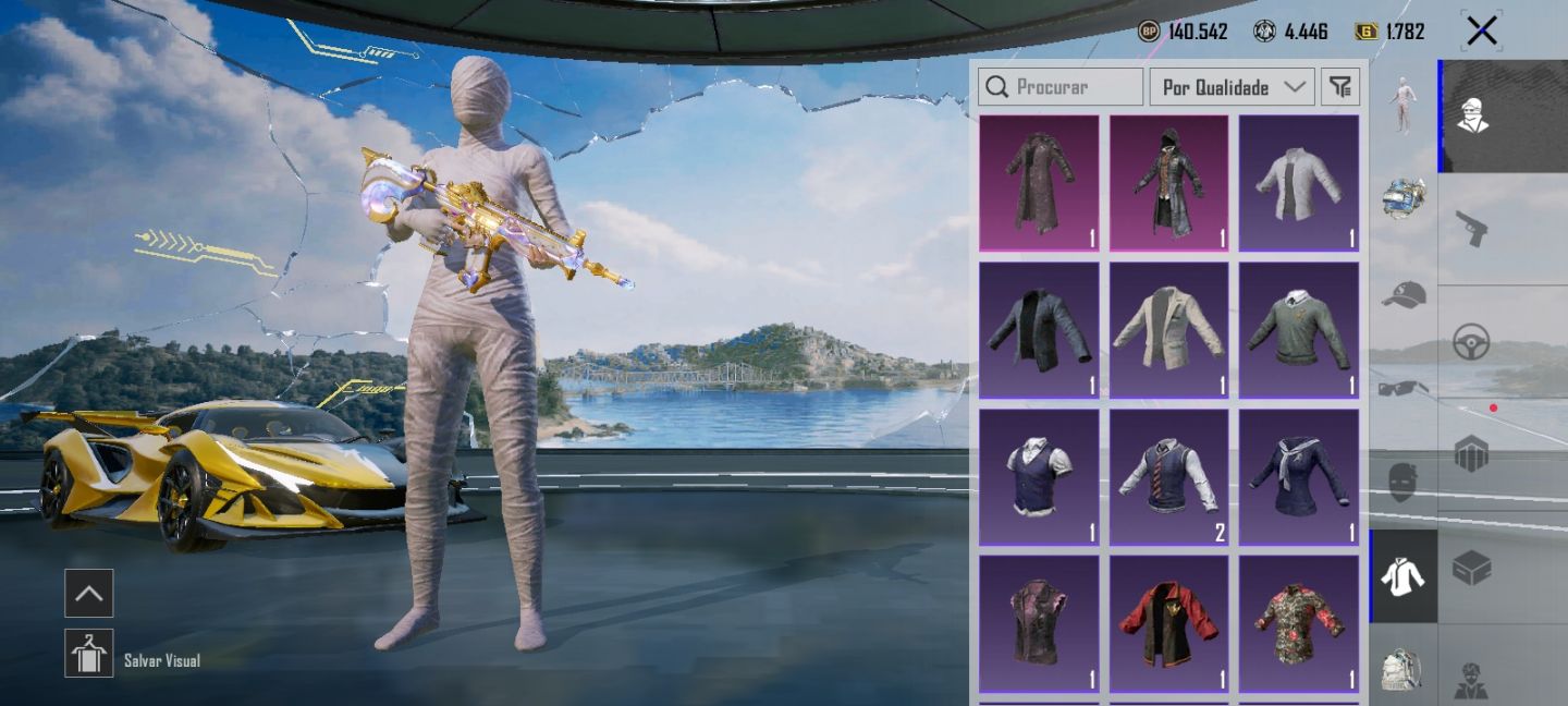 PUBG mobile- Múmia set M416 LV6