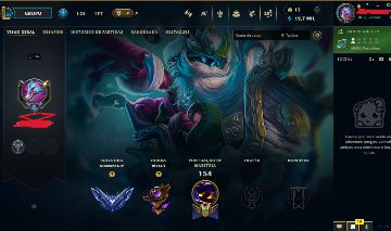 Conta lol diamante 4 64% WR upada a mao