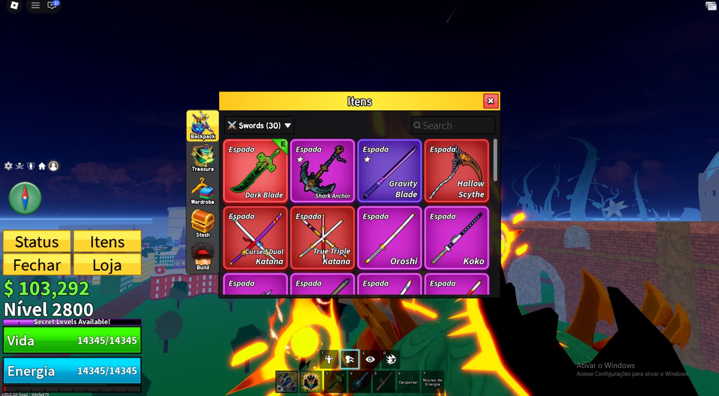 Conta de Blox Fruits Com Dragon Permanente v4 Muitas gamepass e itens raros