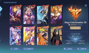 Conta Colecionador 587 Skins com valor de desapego