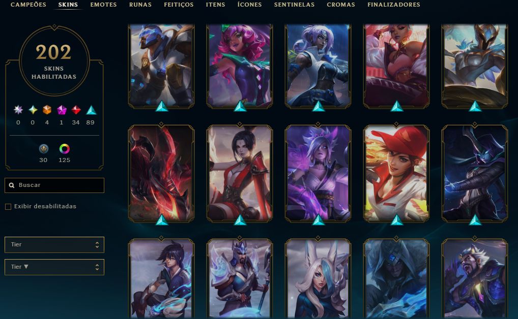 Conta riot de lol(várias skins, todos os campeões) e valorant com conjunto