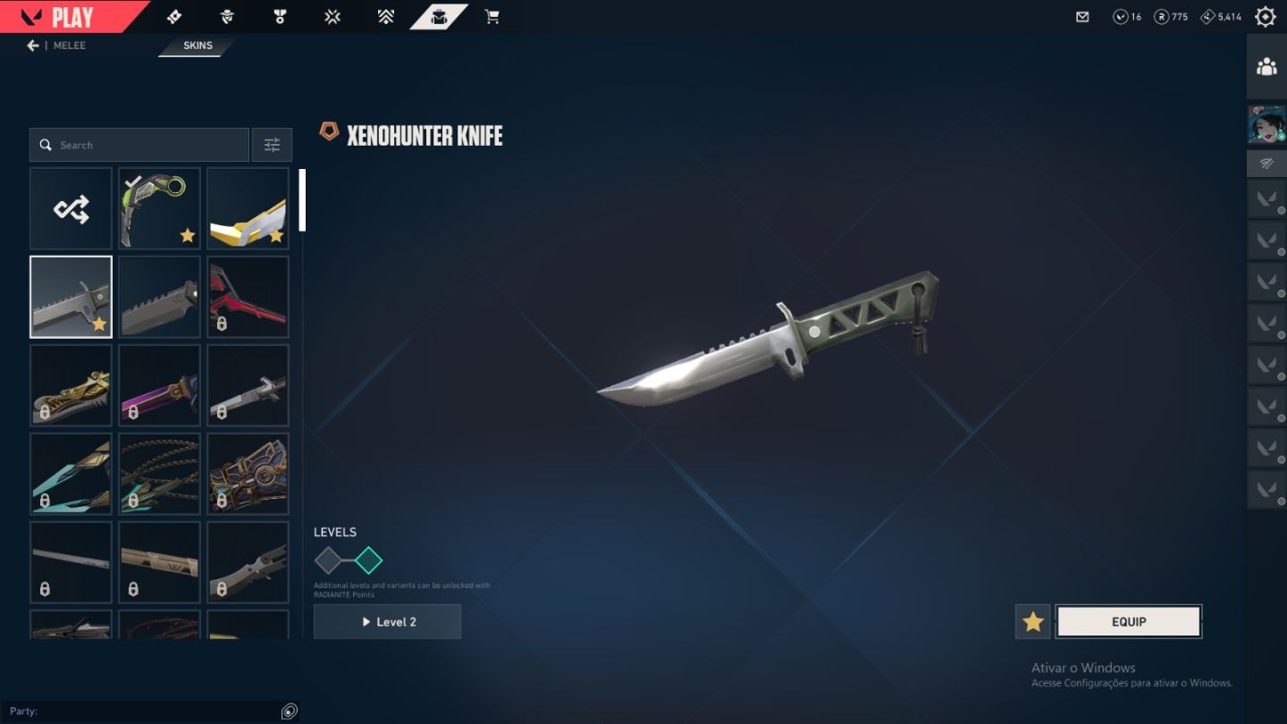 Conta Valorant | Vandal RGX + Karambit RGX | Karambit Sublime | Faca Xenocaçador