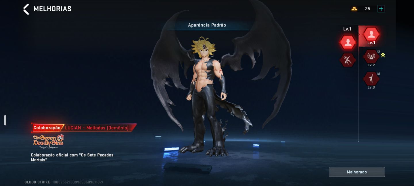 CONTA LEVEL FULL DO BLOOD STRIKE COM VARIAS SKINS
