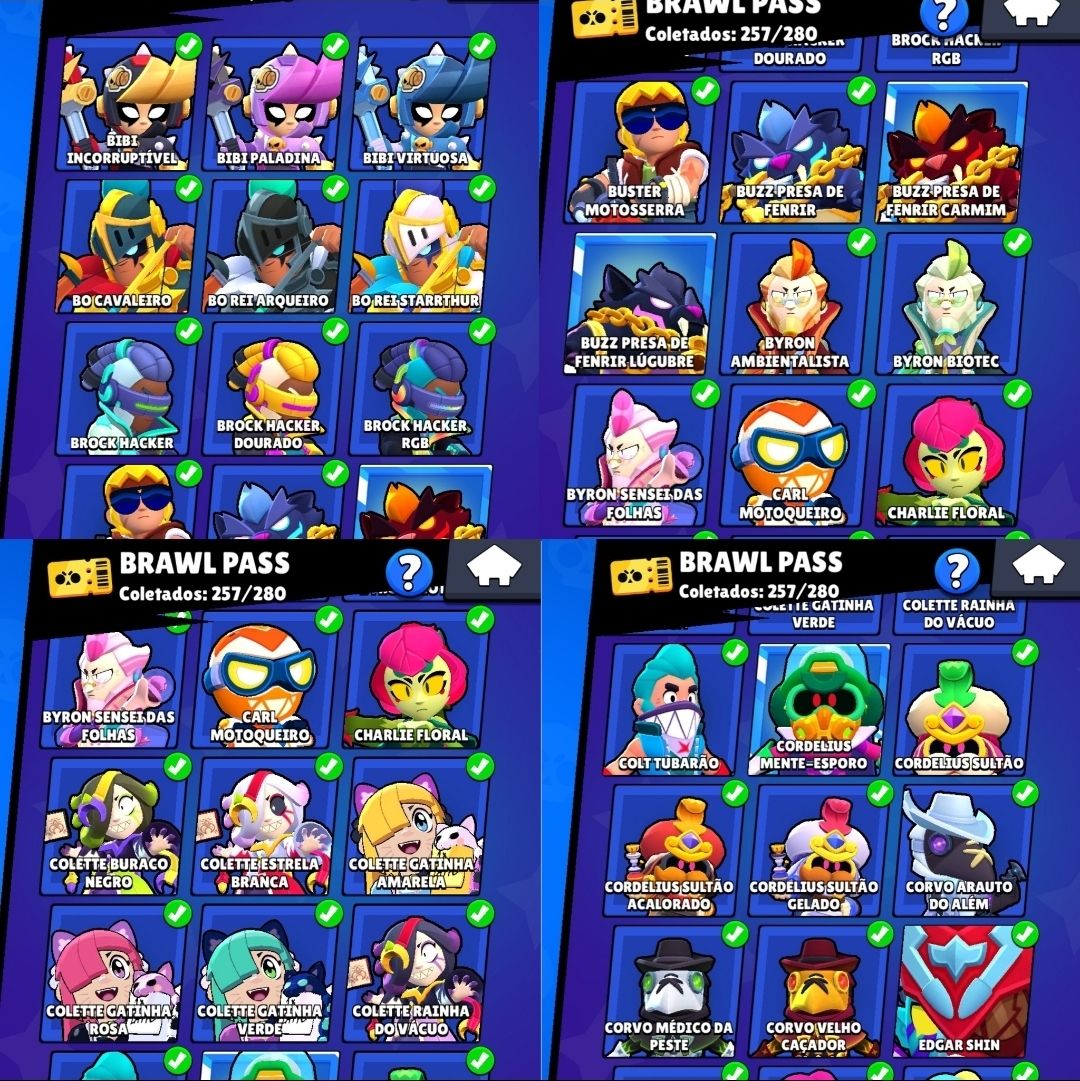 Conta brawl stars alien 2 +500 skins