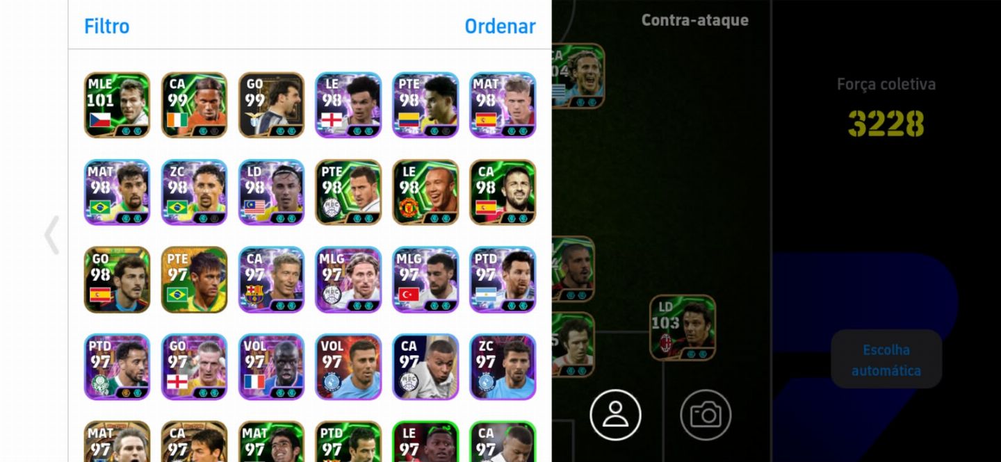 Conta Efootball com força coletiva 3228