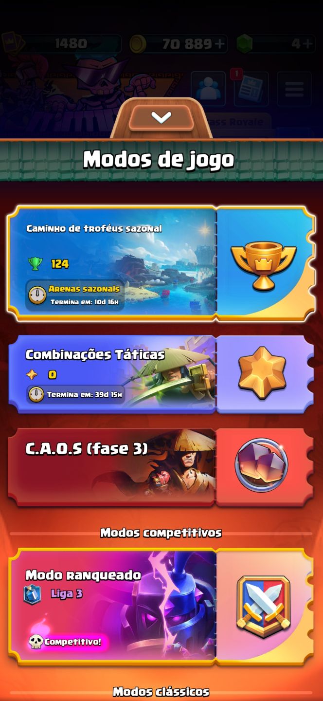 Venda de conta Clash Royale