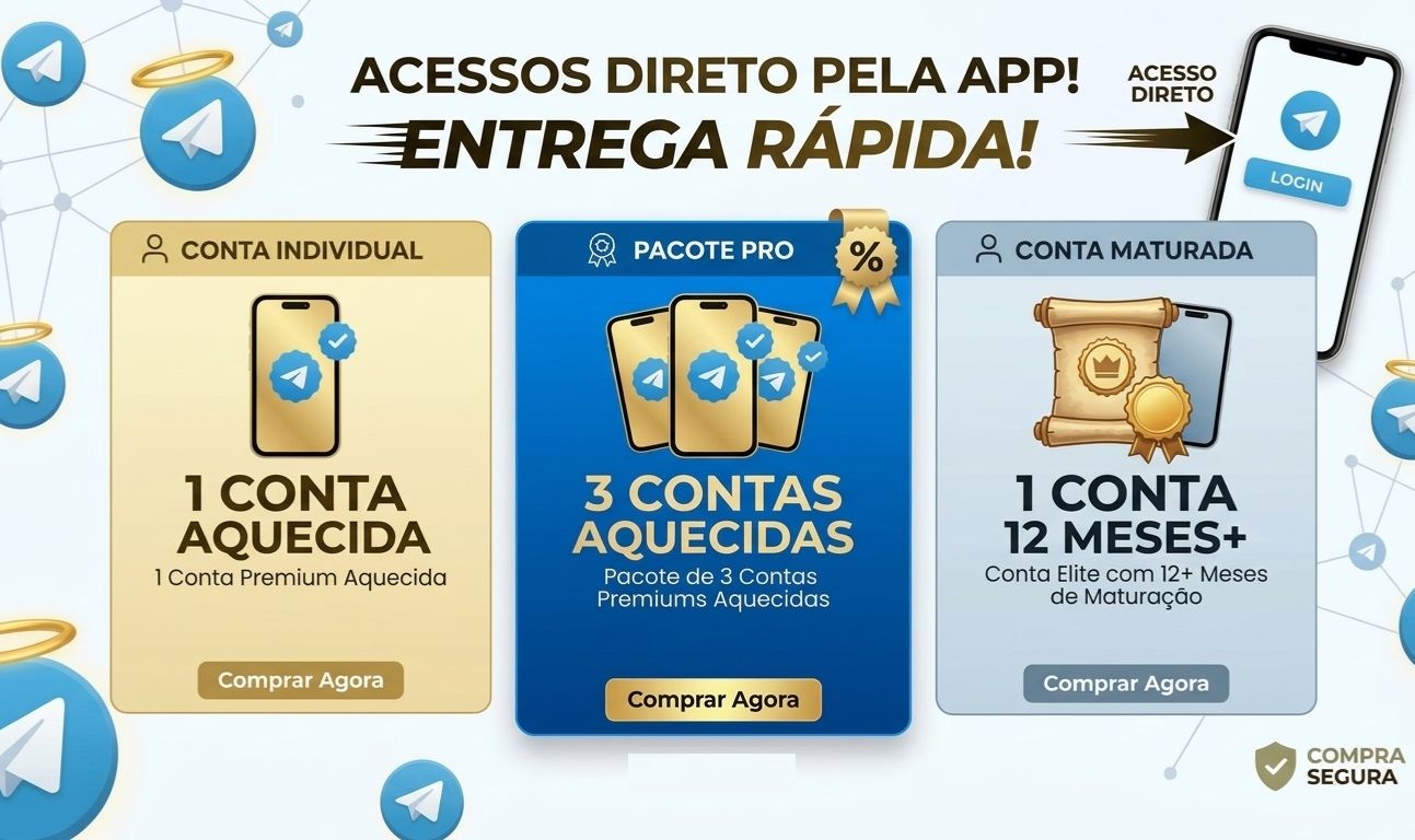 CONTAS TELEGRAM PREMIUM SEM T/DATA ACESSO DIRETO PELO APP!