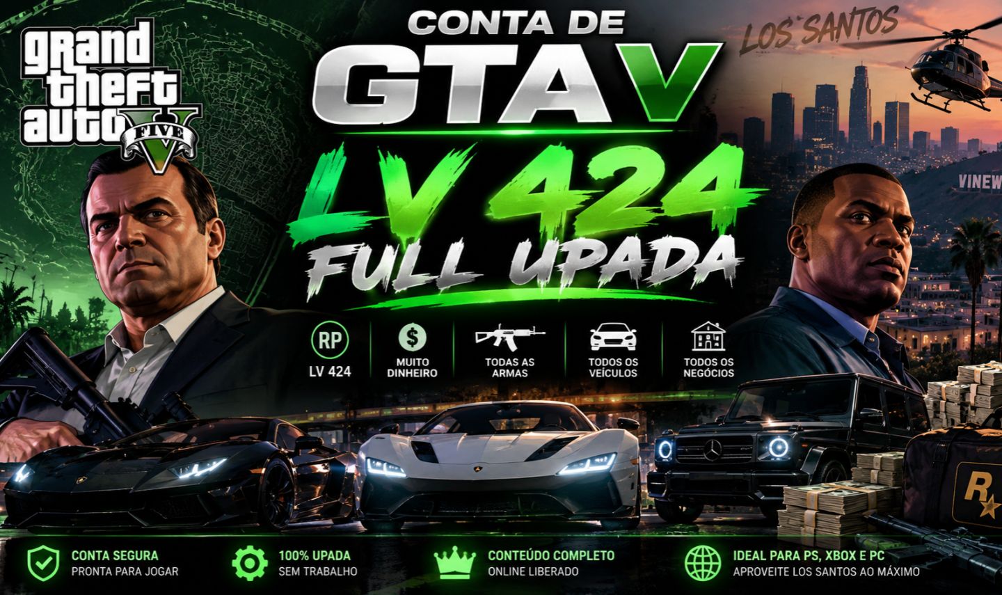CONTA GTA 5 ONLINE PC | LVL 422 | $500 MILHÕES | FULL UPADA | LEGACY + ENHANCED