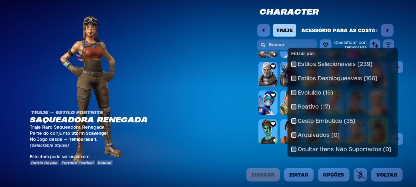 CONTA FORTNITE COM MAIS DE 1K ITENS.