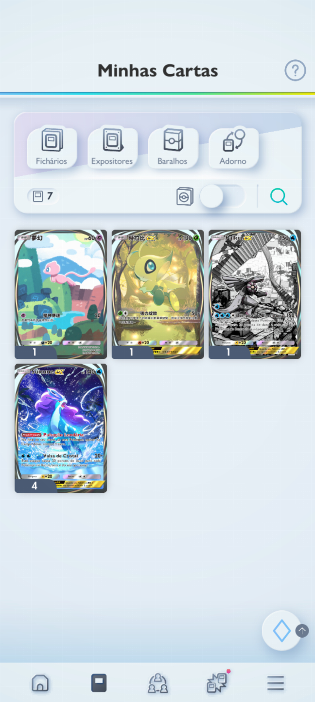 Conta Pokémon TCG - NV 37 com mais de 2k cartas, muitos Shinys e Full Art!!!