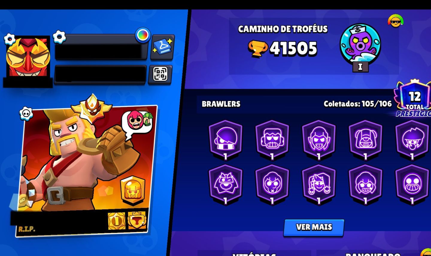 Conta Brawl Stars de 2019 | 106/107 Brawlers | Valor Negociável