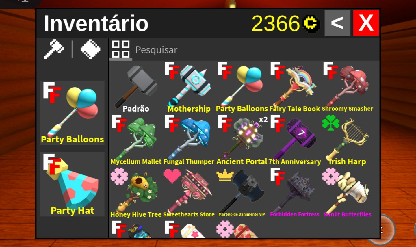 Party ballons flee the facility +2 brindes