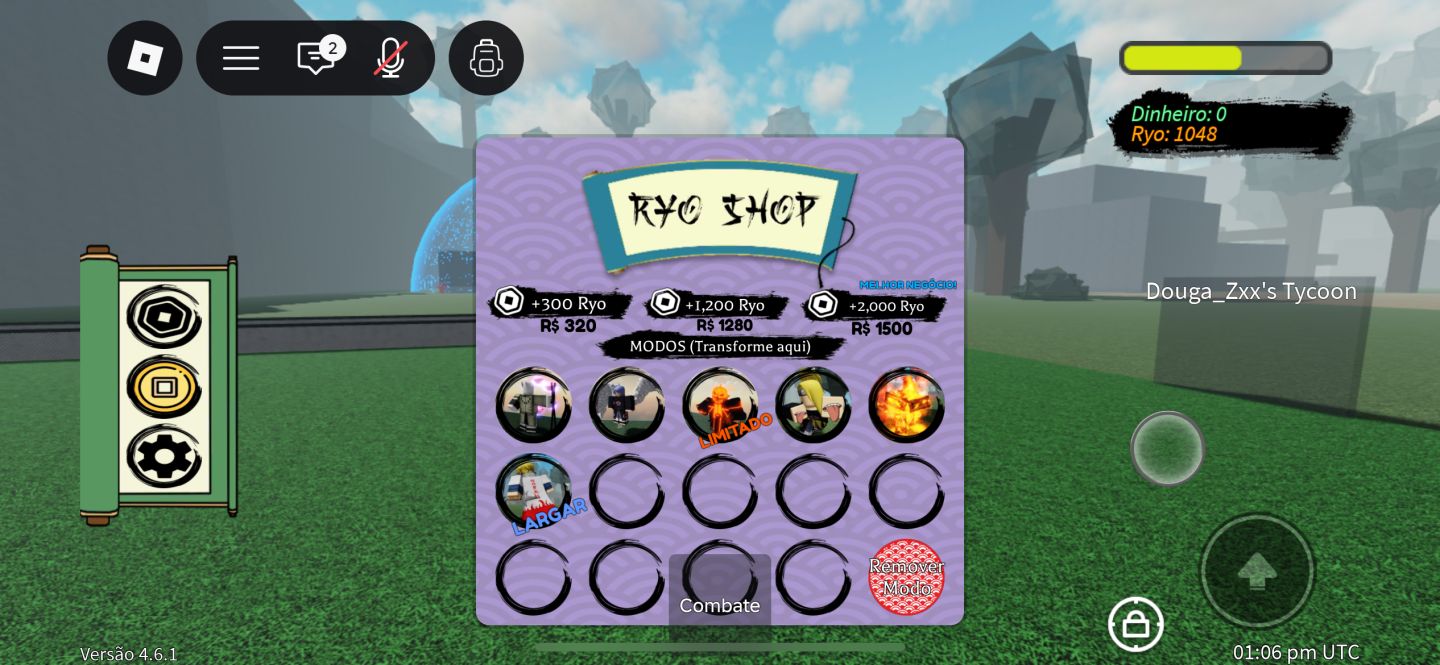 Conta Roblox com frutas permanentes em blox fruits e mais jogos
