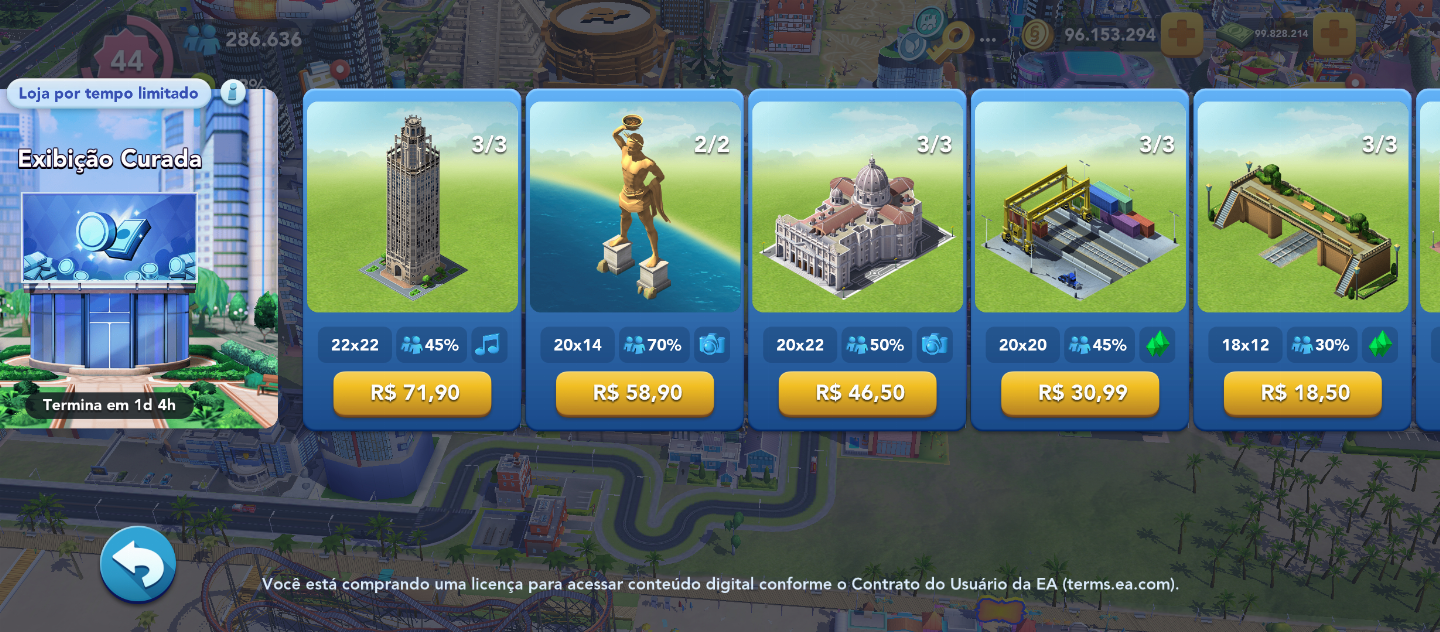 CONSTRUÇÕES PAGAS (DESBLOQUEADAS SEM BANIMENTO) SIM CITY BUILDIT